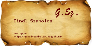 Gindl Szabolcs névjegykártya