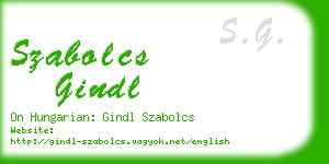 szabolcs gindl business card